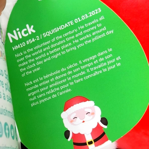 🎄 NICK 🎅 Santa Clause HugMee Christmas 2023 Original Squishmallow ☆》NWT《☆ - Picture 4 of 8